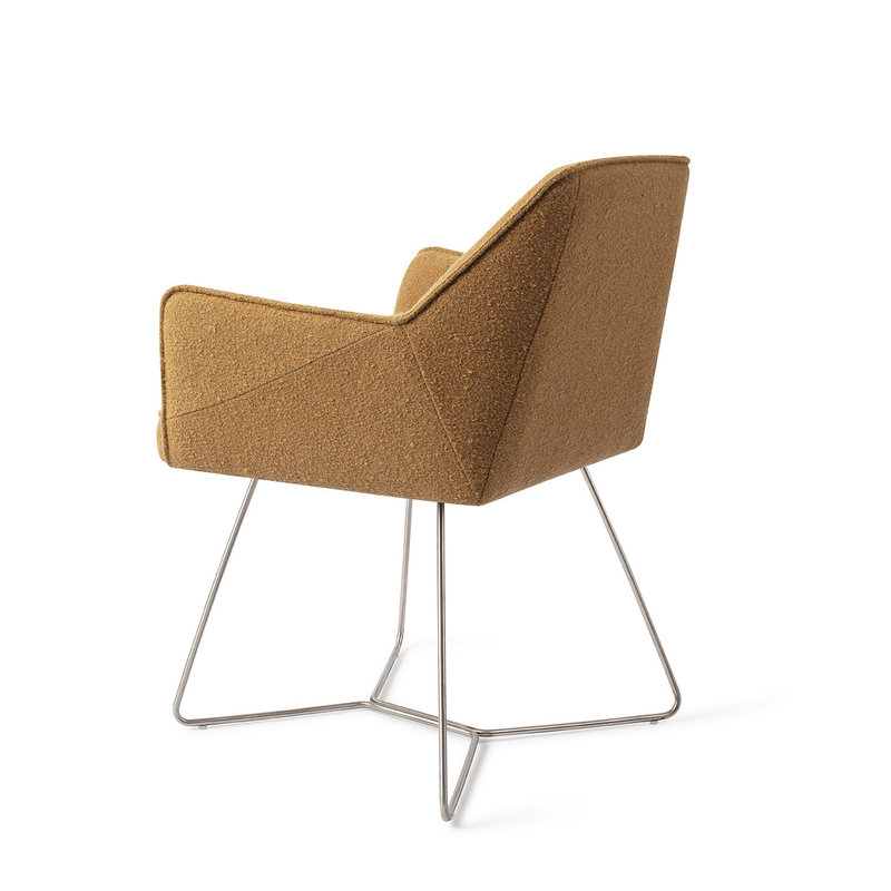 Jesper Home-collectie Tome Eetkamerstoel - Masai Giraffe, Beehive Steel