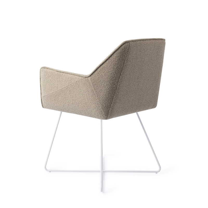 Jesper Home Tome Eetkamerstoel - Great Greige, Cross White