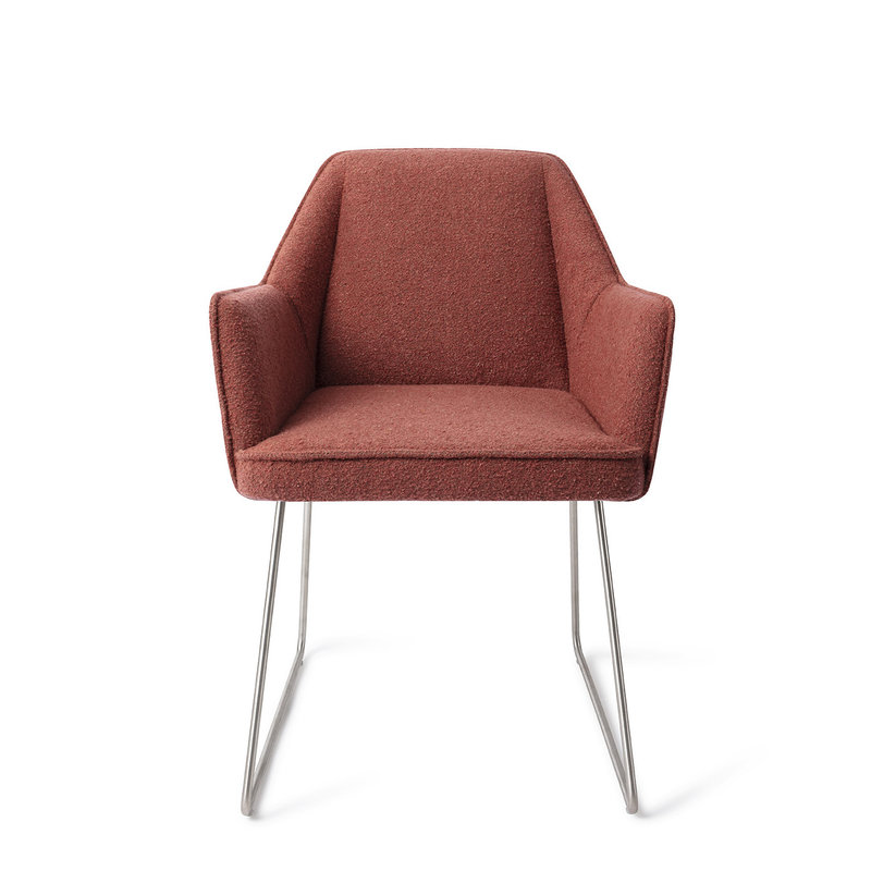Jesper Home-collectie Tome Eetkamerstoel - Shabby Saffron, Slide Steel