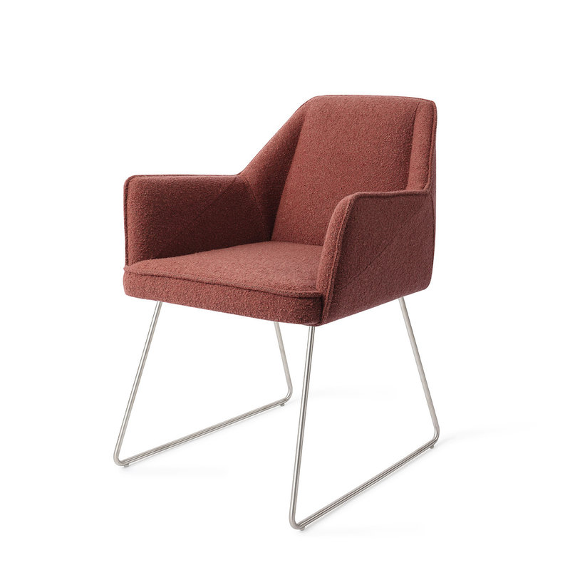 Jesper Home-collectie Tome Eetkamerstoel - Shabby Saffron, Slide Steel
