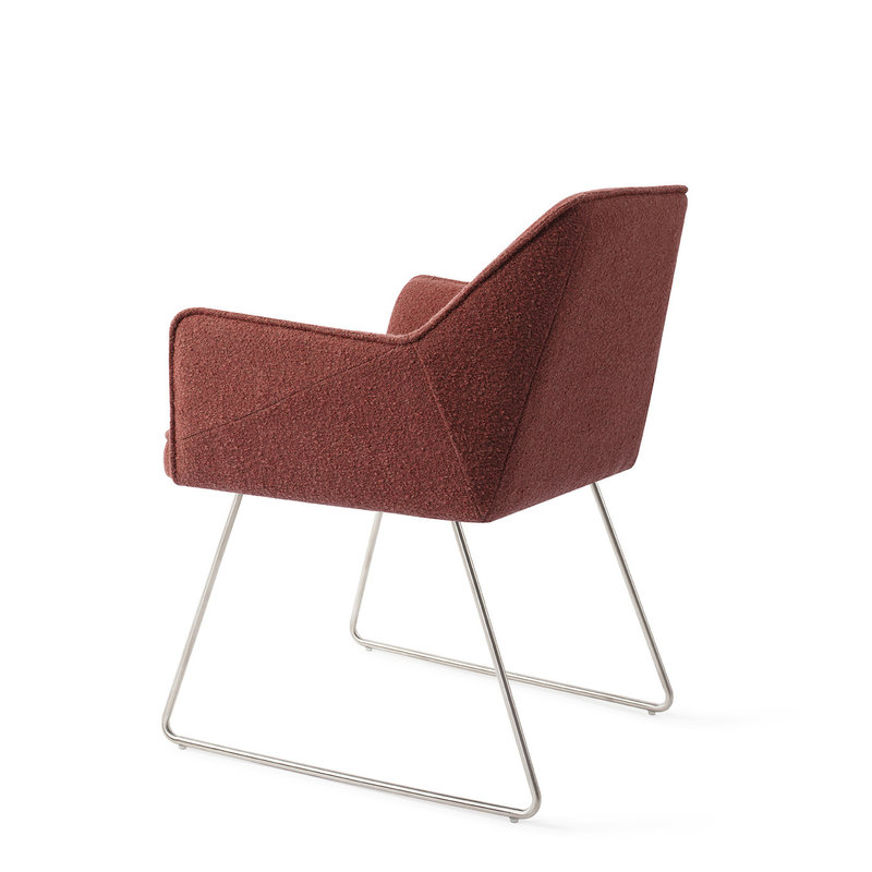 Jesper Home-collectie Tome Eetkamerstoel - Shabby Saffron, Slide Steel