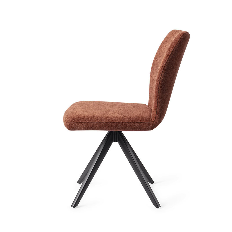 Jesper Home-collectie Ikata Eetkamerstoel Cosy Copper - Turn Black