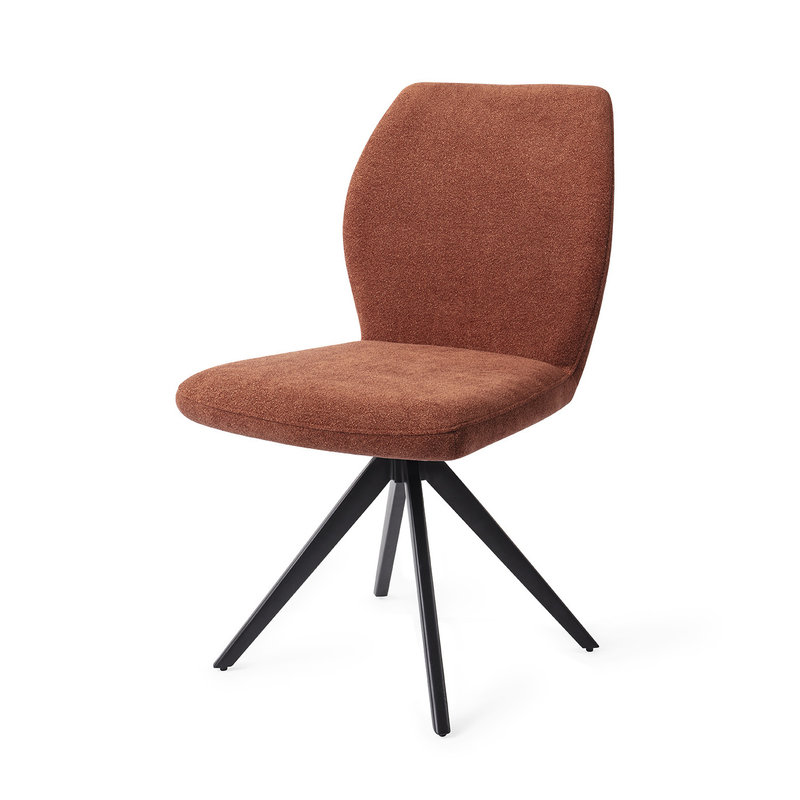 Jesper Home-collectie Ikata Eetkamerstoel Cosy Copper - Turn Black