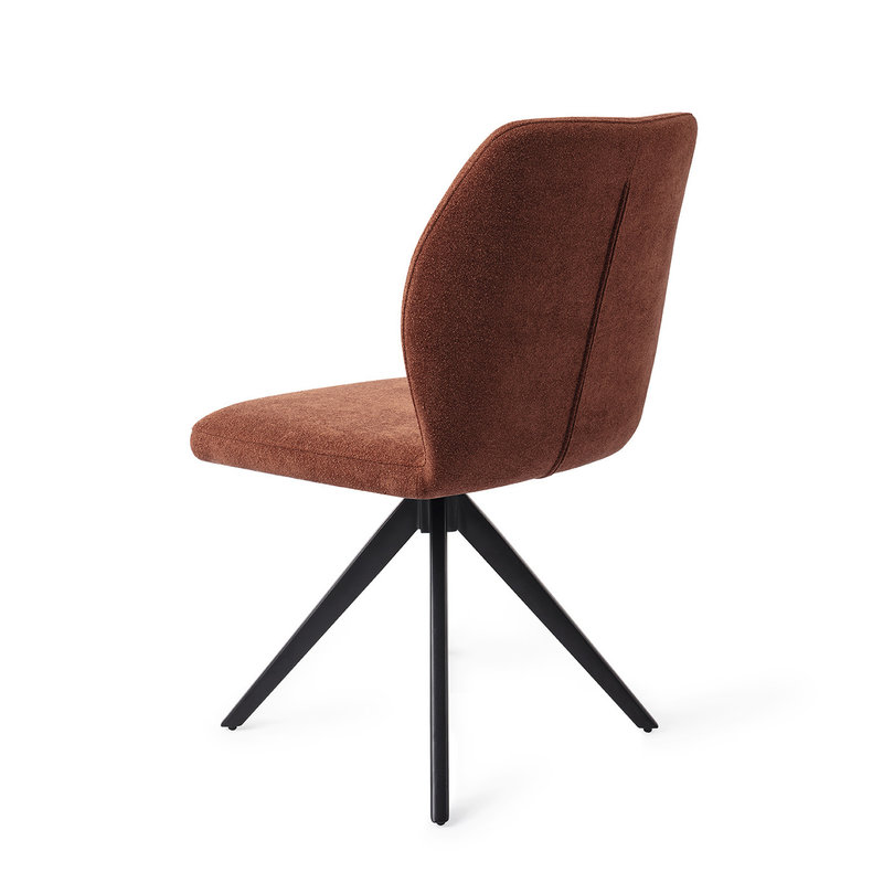 Jesper Home-collectie Ikata Eetkamerstoel Cosy Copper - Turn Black