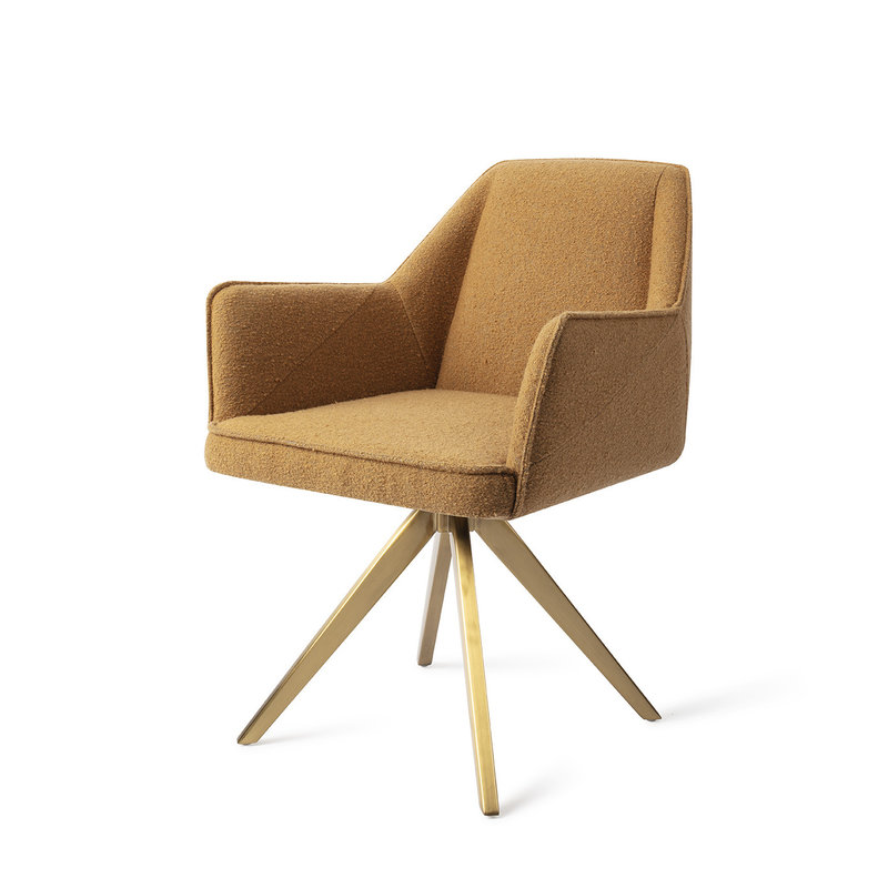 Jesper Home-collectie Tome Eetkamerstoel - Masai Giraffe, Turn Gold