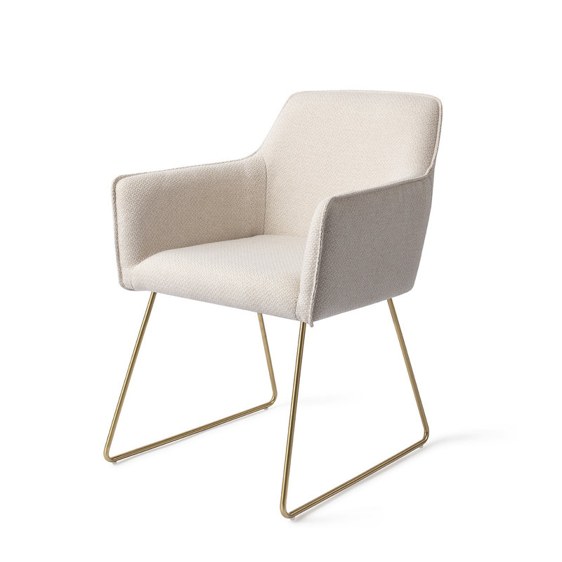 Jesper Home-collectie Hofu Eetkamerstoel -  Enoki, Slide Gold