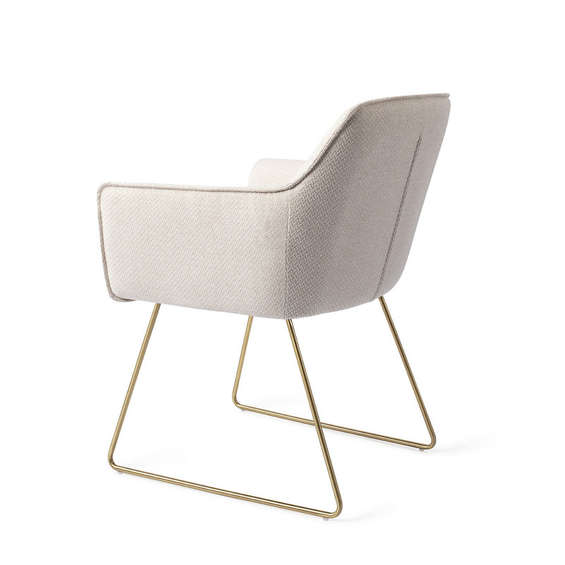 Jesper Home-collectie Hofu Eetkamerstoel -  Enoki, Slide Gold
