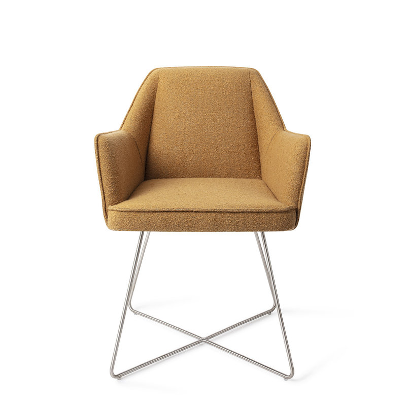 Jesper Home-collectie Tome Eetkamerstoel - Masai Giraffe, Cross Steel