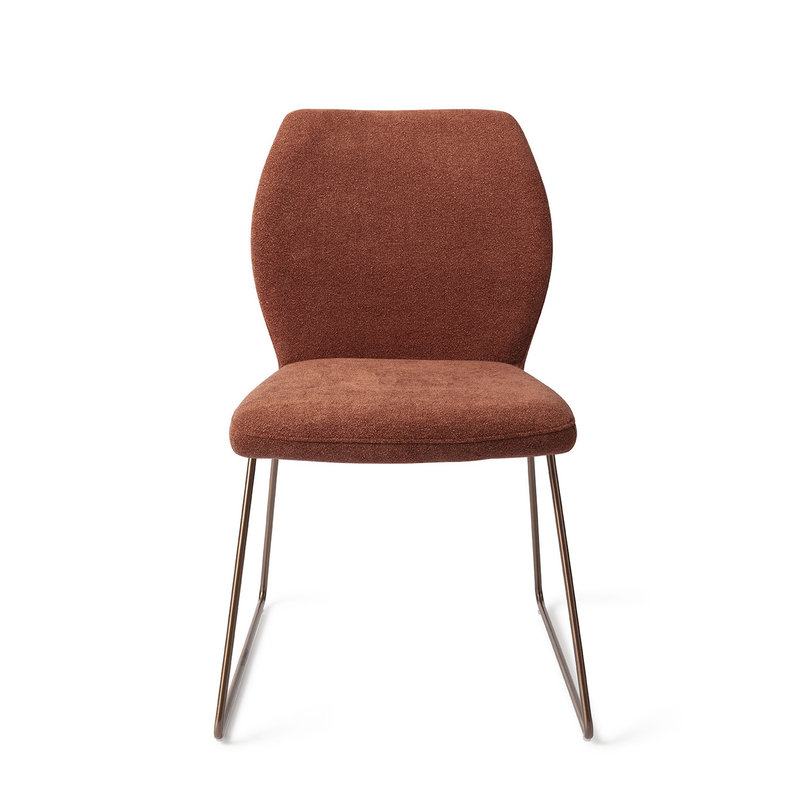 Jesper Home-collectie Ikata Eetkamerstoel Cosy Copper - Slide Rose