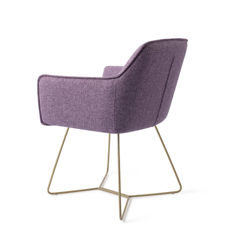 Jesper Home Hofu Eetkamerstoel -  Violet Daisy, Beehive Gold