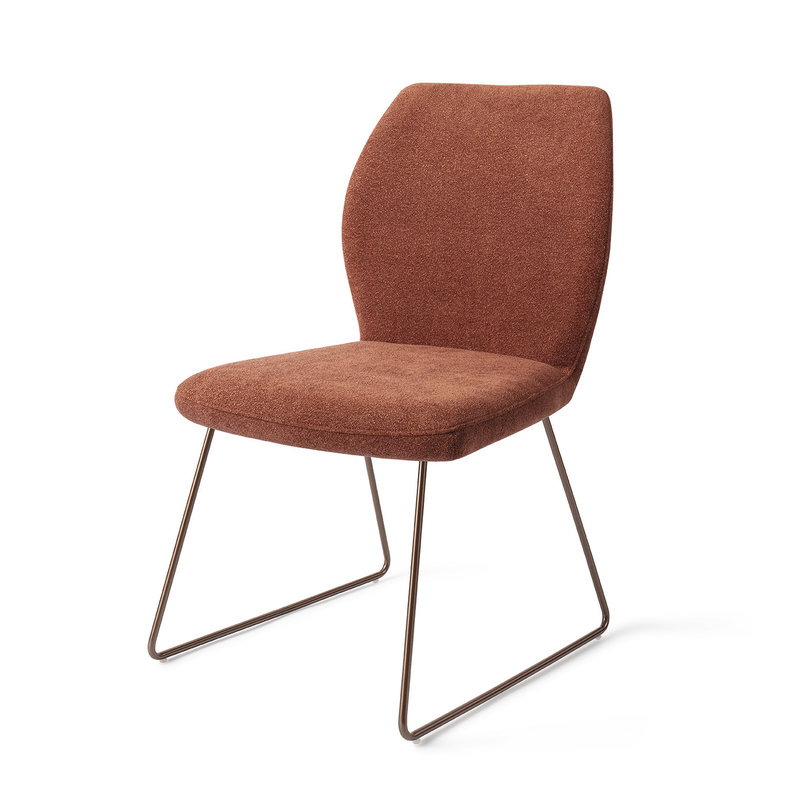 Jesper Home-collectie Ikata Eetkamerstoel Cosy Copper - Slide Rose