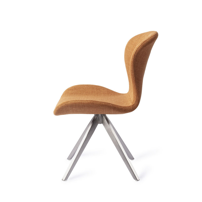 Jesper Home Moji Eetkamerstoel - Flax and Hay, Turn Steel