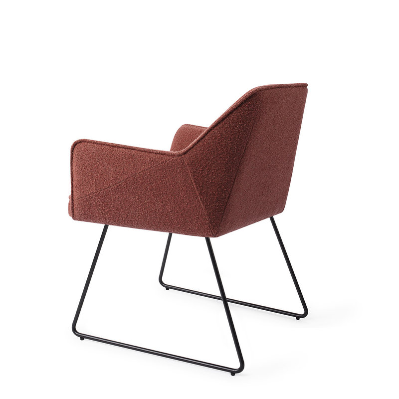 Jesper Home Tome Eetkamerstoel - Shabby Saffron, Slide Black