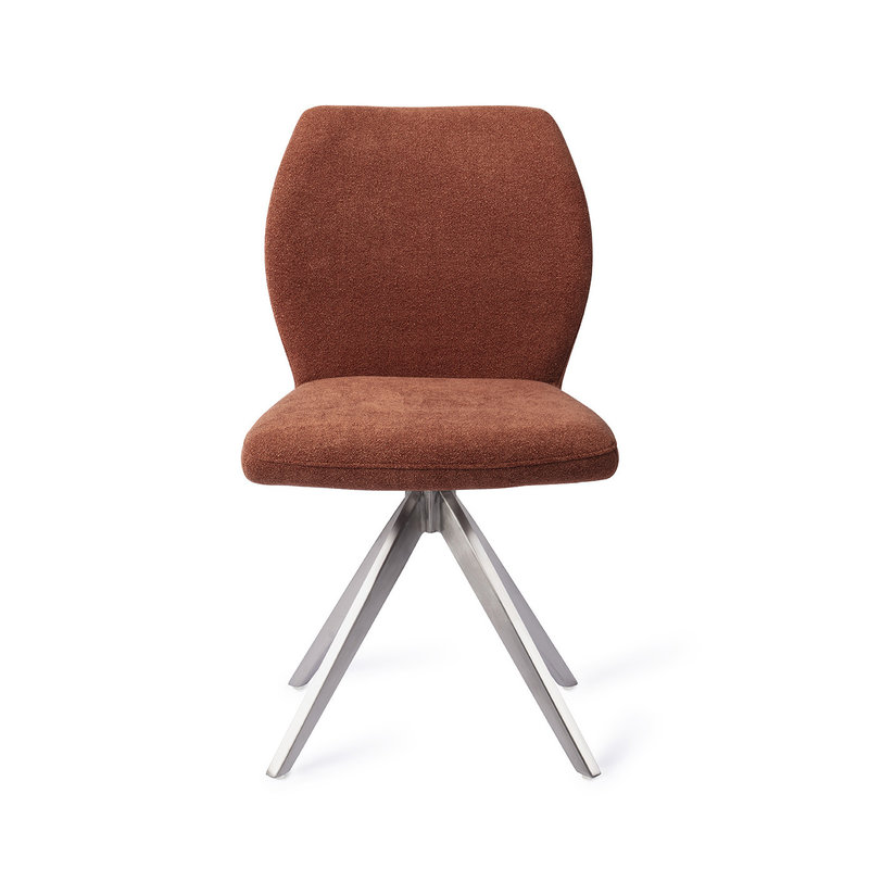 Jesper Home-collectie Ikata Eetkamerstoel Cosy Copper - Turn Steel