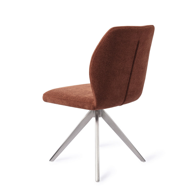 Jesper Home-collectie Ikata Eetkamerstoel Cosy Copper - Turn Steel