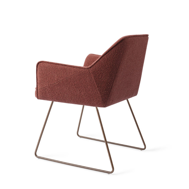 Jesper Home-collectie Tome Eetkamerstoel - Shabby Saffron, Slide Rose