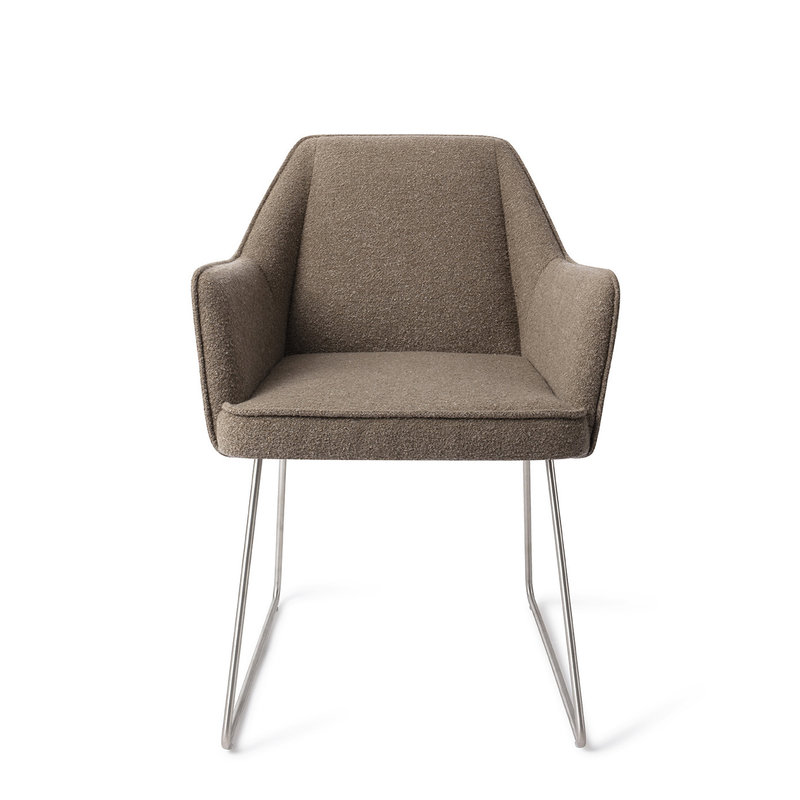 Jesper Home-collectie Tome Eetkamerstoel - Idaho Potato, Slide Steel