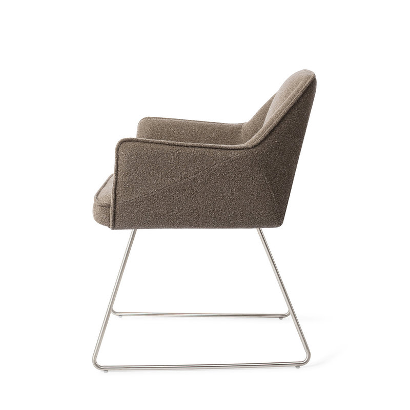 Jesper Home-collectie Tome Eetkamerstoel - Idaho Potato, Slide Steel
