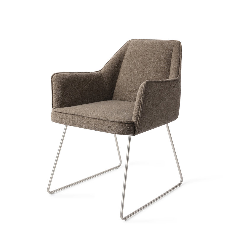 Jesper Home-collectie Tome Eetkamerstoel - Idaho Potato, Slide Steel
