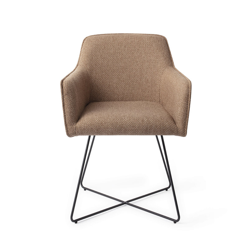 Jesper Home-collectie Hofu Eetkamerstoel -  French Toast, Cross Black