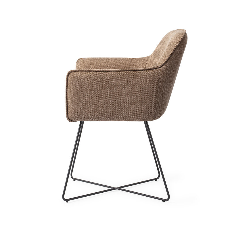 Jesper Home-collectie Hofu Eetkamerstoel -  French Toast, Cross Black