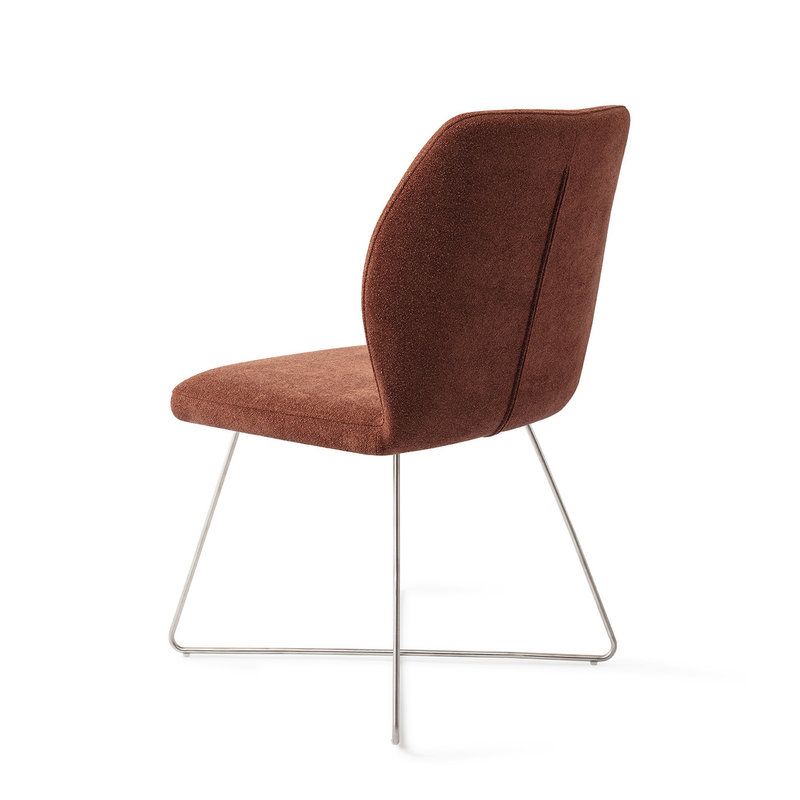 Jesper Home-collectie Ikata Eetkamerstoel Cosy Copper - Cross Steel