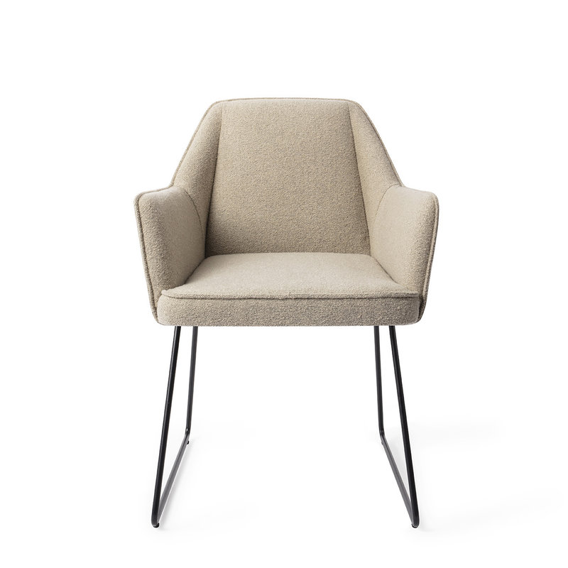 Jesper Home-collectie Tome Eetkamerstoel - Great Greige, Slide Black
