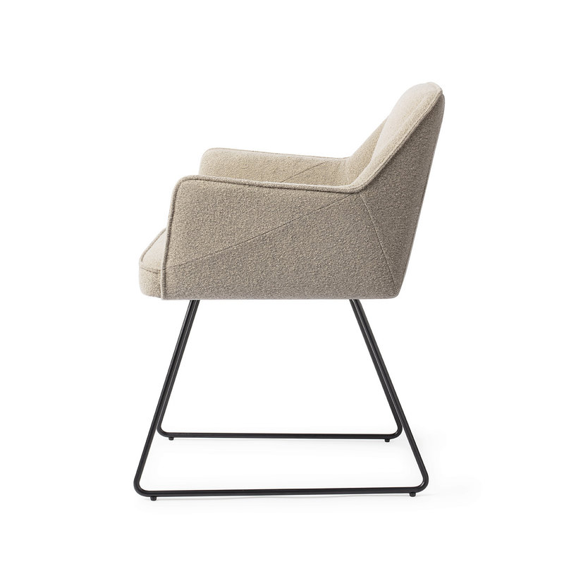Jesper Home-collectie Tome Eetkamerstoel - Great Greige, Slide Black