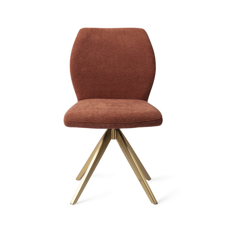 Jesper Home-collectie Ikata Eetkamerstoel Cosy Copper - Turn Gold
