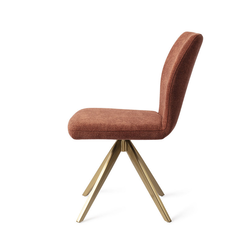 Jesper Home-collectie Ikata Eetkamerstoel Cosy Copper - Turn Gold