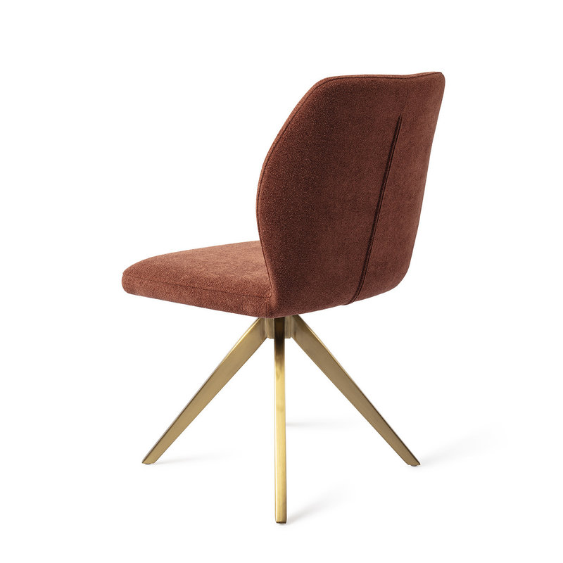 Jesper Home-collectie Ikata Eetkamerstoel Cosy Copper - Turn Gold
