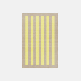 MATIAS MOELLENBACH Jute Rug w. yellow stripes  - Copy