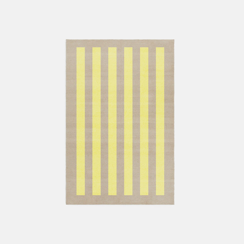 MATIAS MOELLENBACH  Jute Rug w. yellow stripes