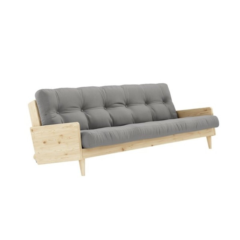 Karup Design-collectie INDIE CLEAR LACQUERED W. 5-LAYER MIXED MATTRESS FUDGE BROWN