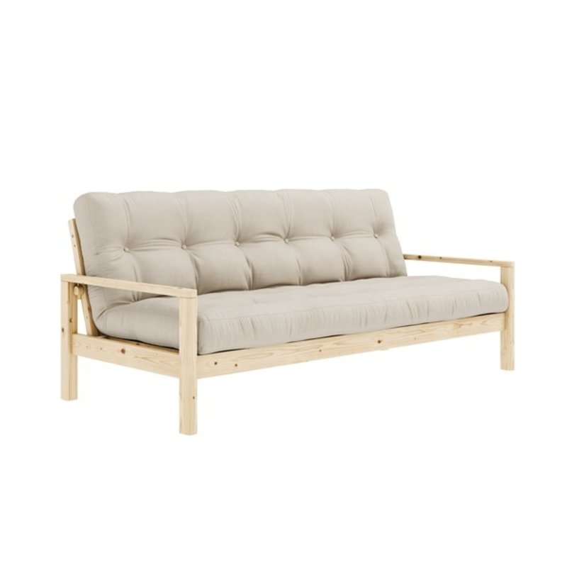 Karup Design-collectie KNOB CLEAR LACQUERED W. 5-LAYER MIXED MATTRESS IVORY