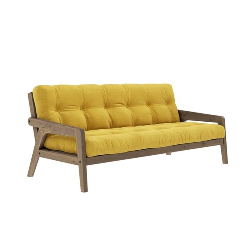 Karup Design-collectie GRAB CAROB BROWN LACQUERED W. 5-LAYER MIXED MATTRESS IVORY