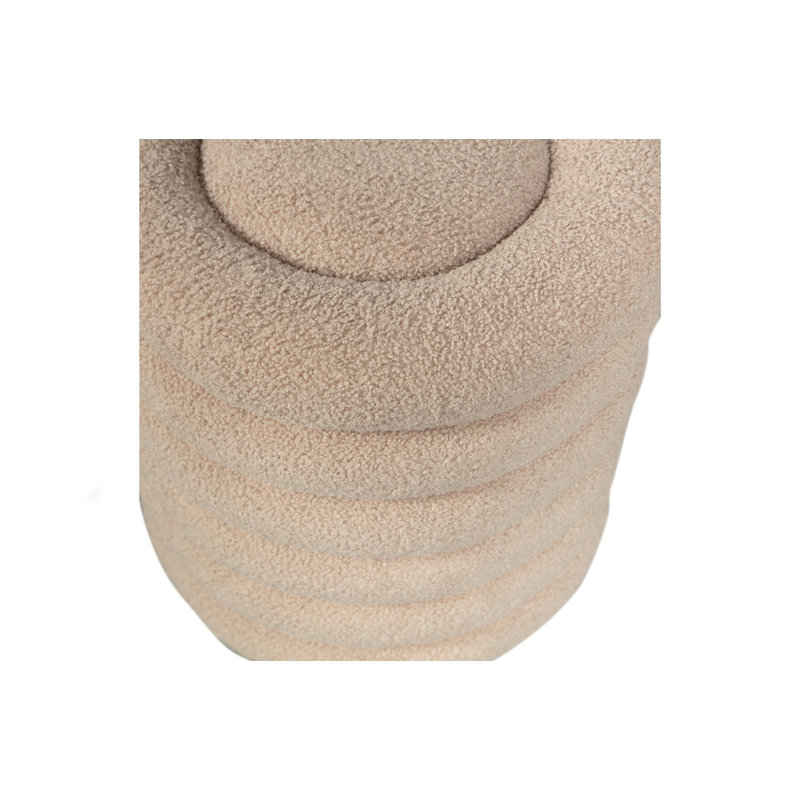WOOOD-collectie Carly Pouf Teddy Sand