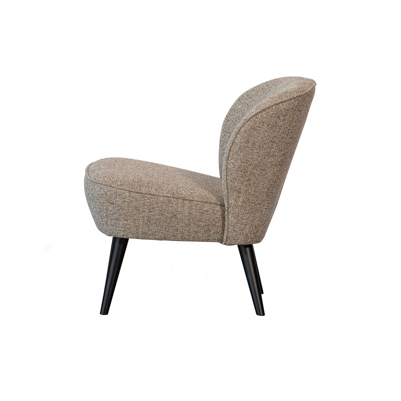 WOOOD-collectie Sara Fauteuil Geweven Stof Naturel Melange