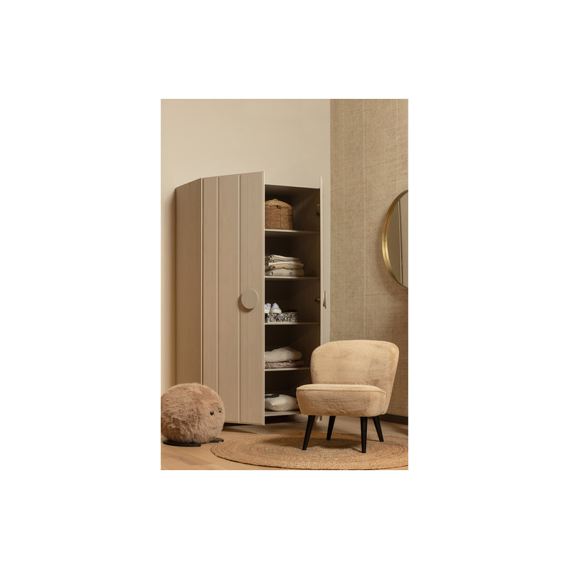 WOOOD-collectie Noah 2-drs Kast Geborsteld Grenen Dust [fsc]