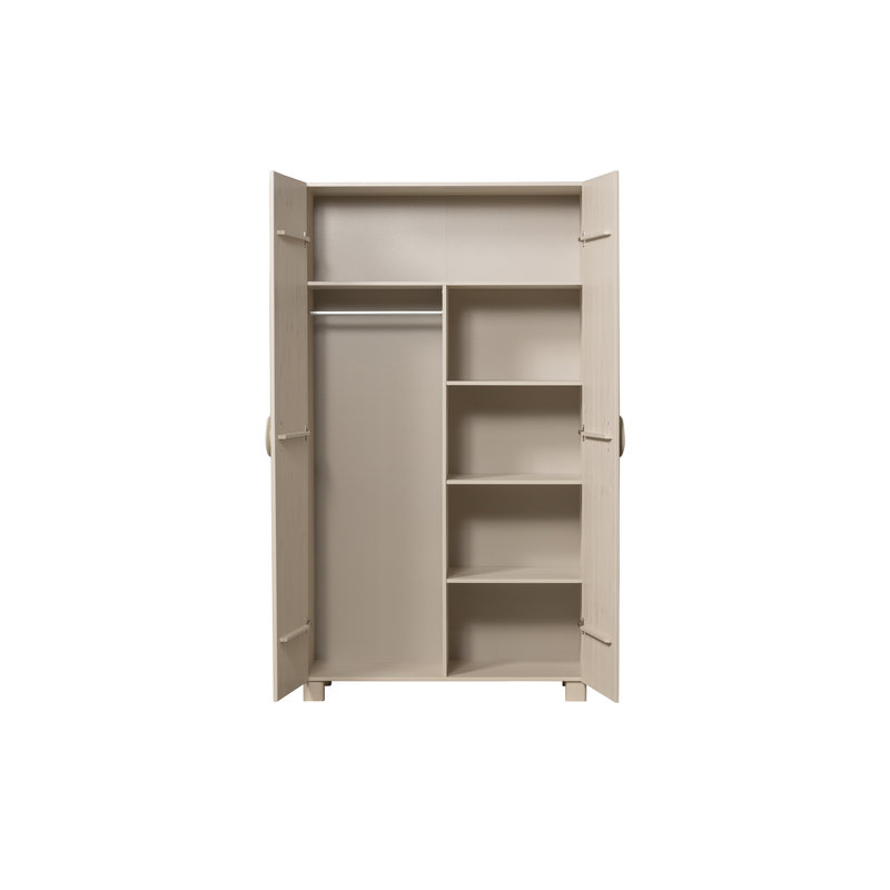 WOOOD-collectie Noah 2-drs Kast Geborsteld Grenen Dust [fsc]