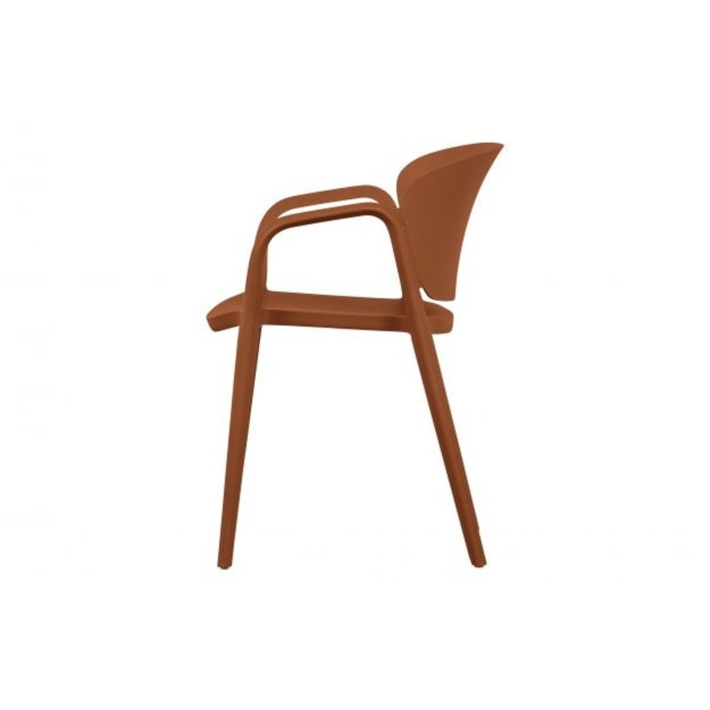 WOOOD-collectie Set of 4 - Bent Chair Plastic Terra