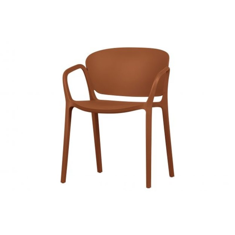 WOOOD-collectie Set of 4 - Bent Chair Plastic Terra