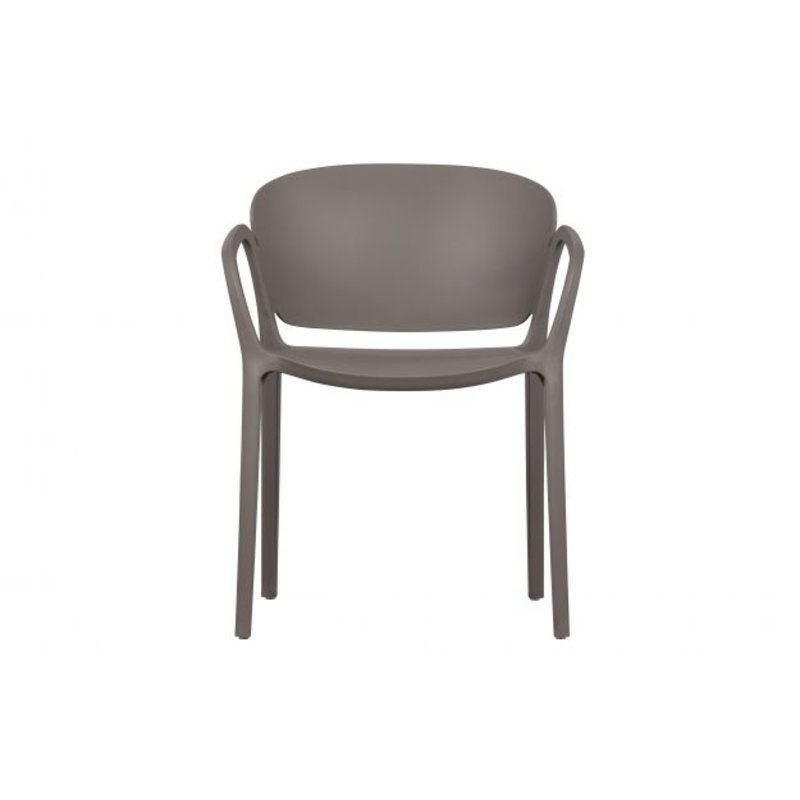 WOOOD-collectie Set of 4 - Bent Chair Plastic Taupe