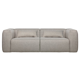 WOOOD Bean 3,5-zits Bank Incl. Kussens Lichtgrijs Gemeleerd