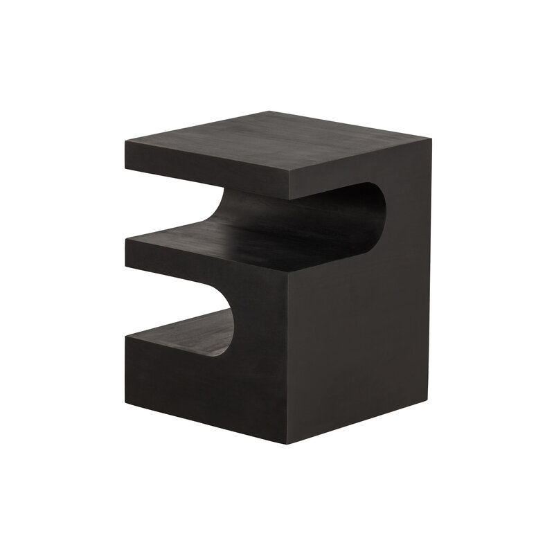 WOOOD-collectie Toma Bijzettafel Mango Hout Zwart