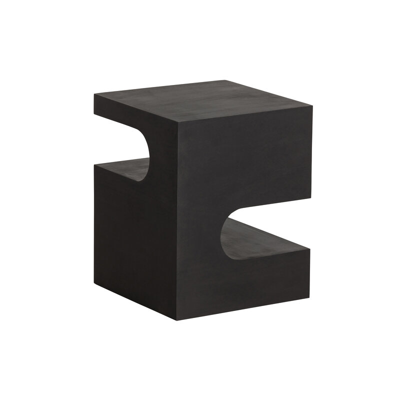 WOOOD-collectie Toma Bijzettafel Mango Hout Zwart