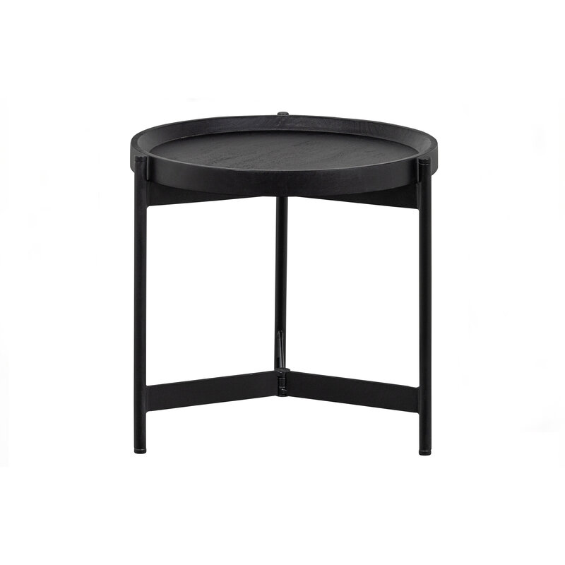 WOOOD-collectie Set V 2 - Lizzy Bijzettafel Mango Hout Zwart