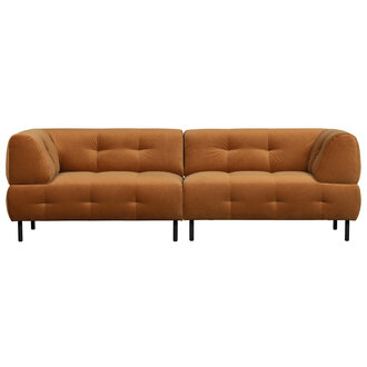WOOOD Lloyd 4-seater Washed Velvet Cinnamon