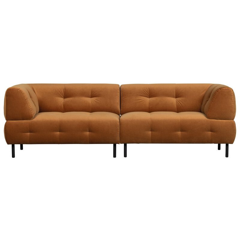WOOOD-collectie Lloyd 4-seater Washed Velvet Cinnamon