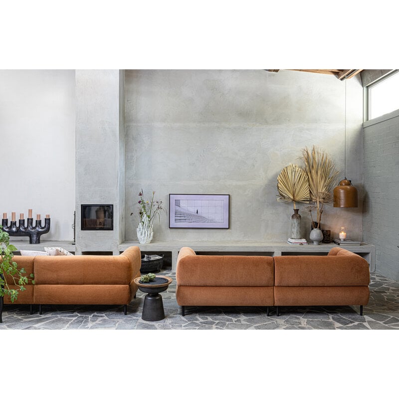 WOOOD-collectie Lloyd 4-seater Washed Velvet Cinnamon